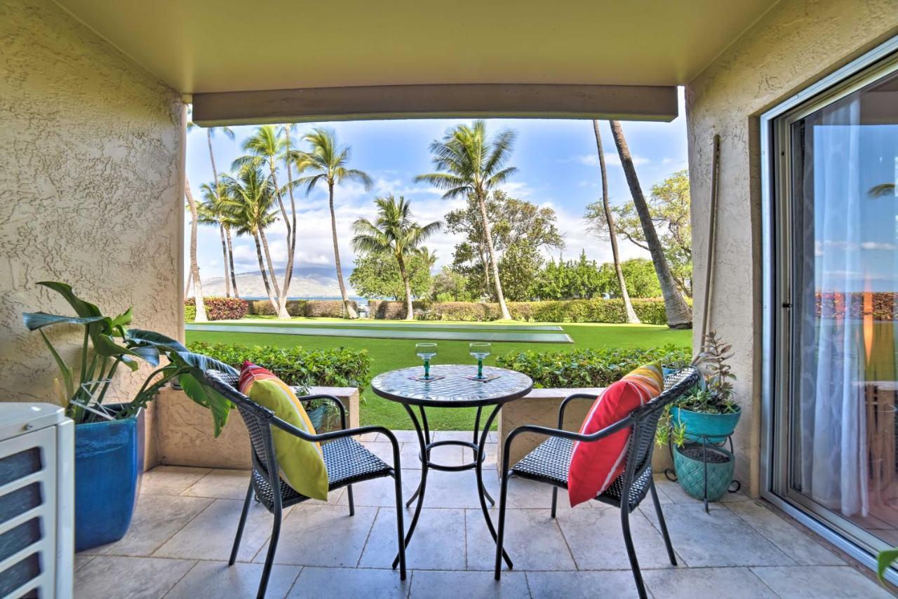 Ocean-View Kihei Condo With Lanai Steps To Beach! Exterior foto